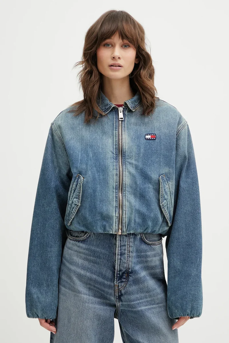 Tommy Jeans geacă de blugi din bumbac