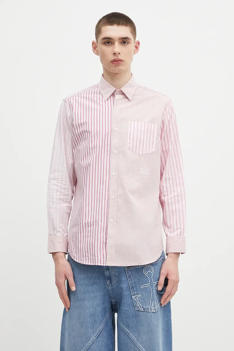 Aries cămașă din bumbac Patchwork LS Shirt