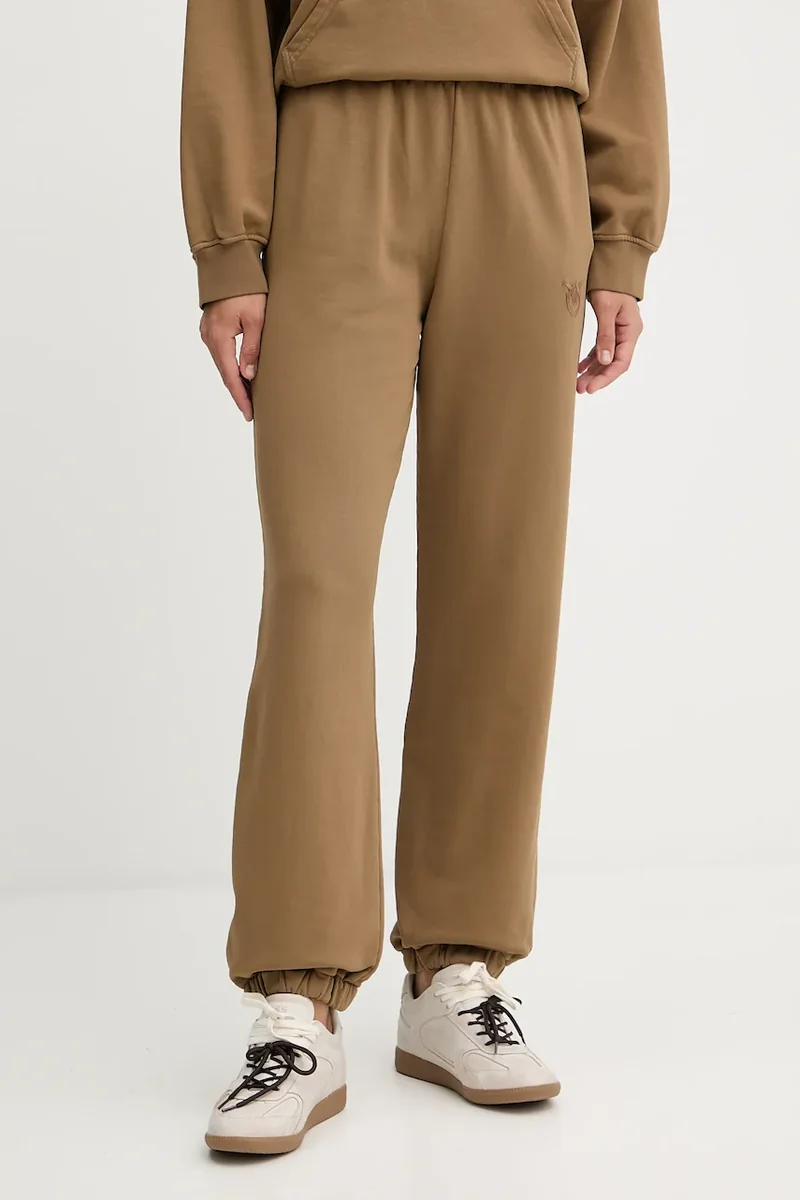 Pinko pantaloni de trening din bumbac