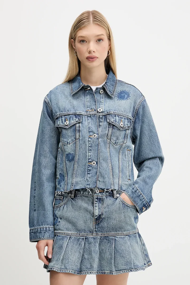HUGO Blue geacă de blugi Anouk_Cropped_B