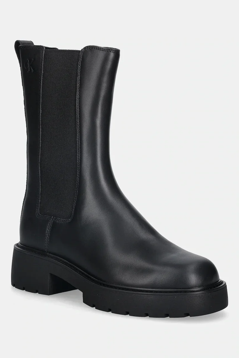 Calvin Klein ghete chelsea de piele CHUNKY HIGH CHELSEA