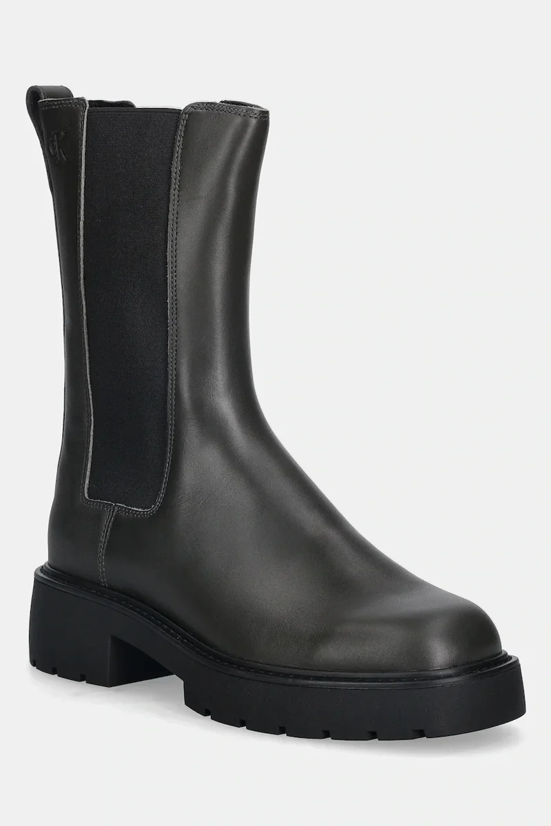 Calvin Klein ghete chelsea de piele CHUNKY HIGH CHELSEA