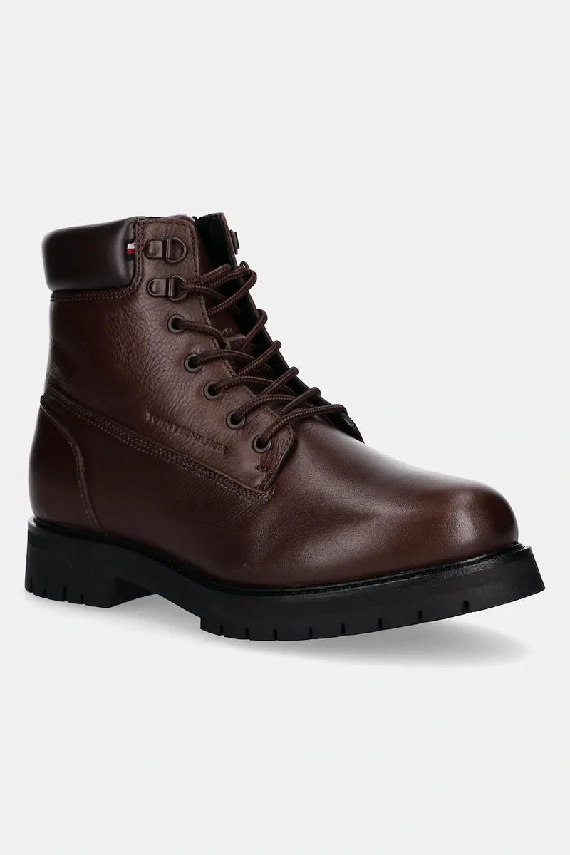 Tommy Hilfiger bocanci de piele FLEX TH OUTDOOR RS LTH BOOT