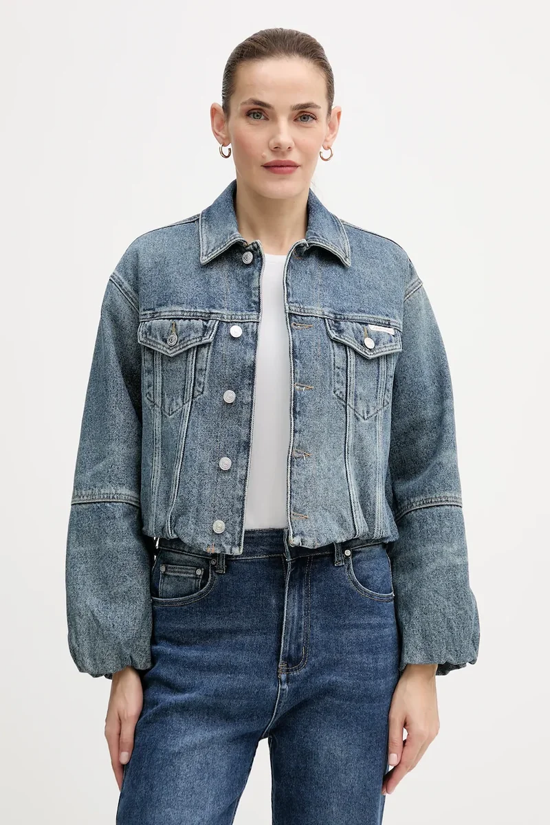 Calvin Klein Jeans geacă de blugi din bumbac