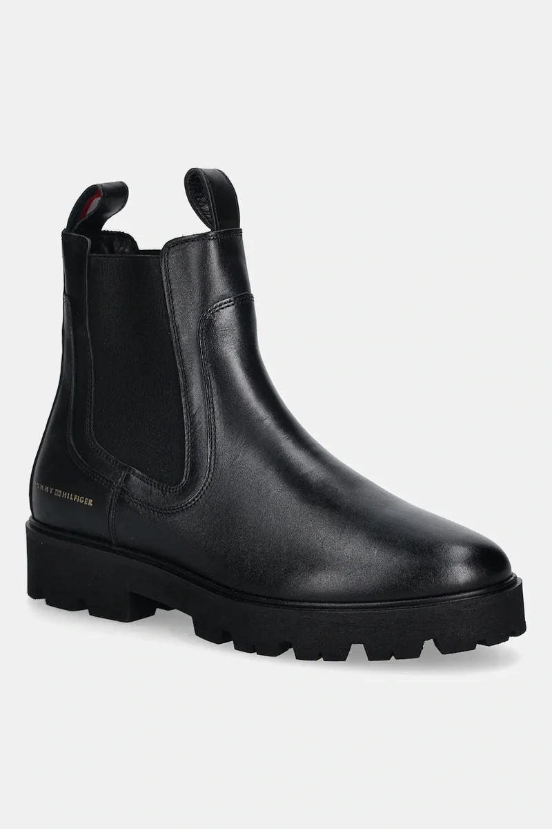Tommy Hilfiger ghete chelsea de piele TH LTHR LOW CHELSEA