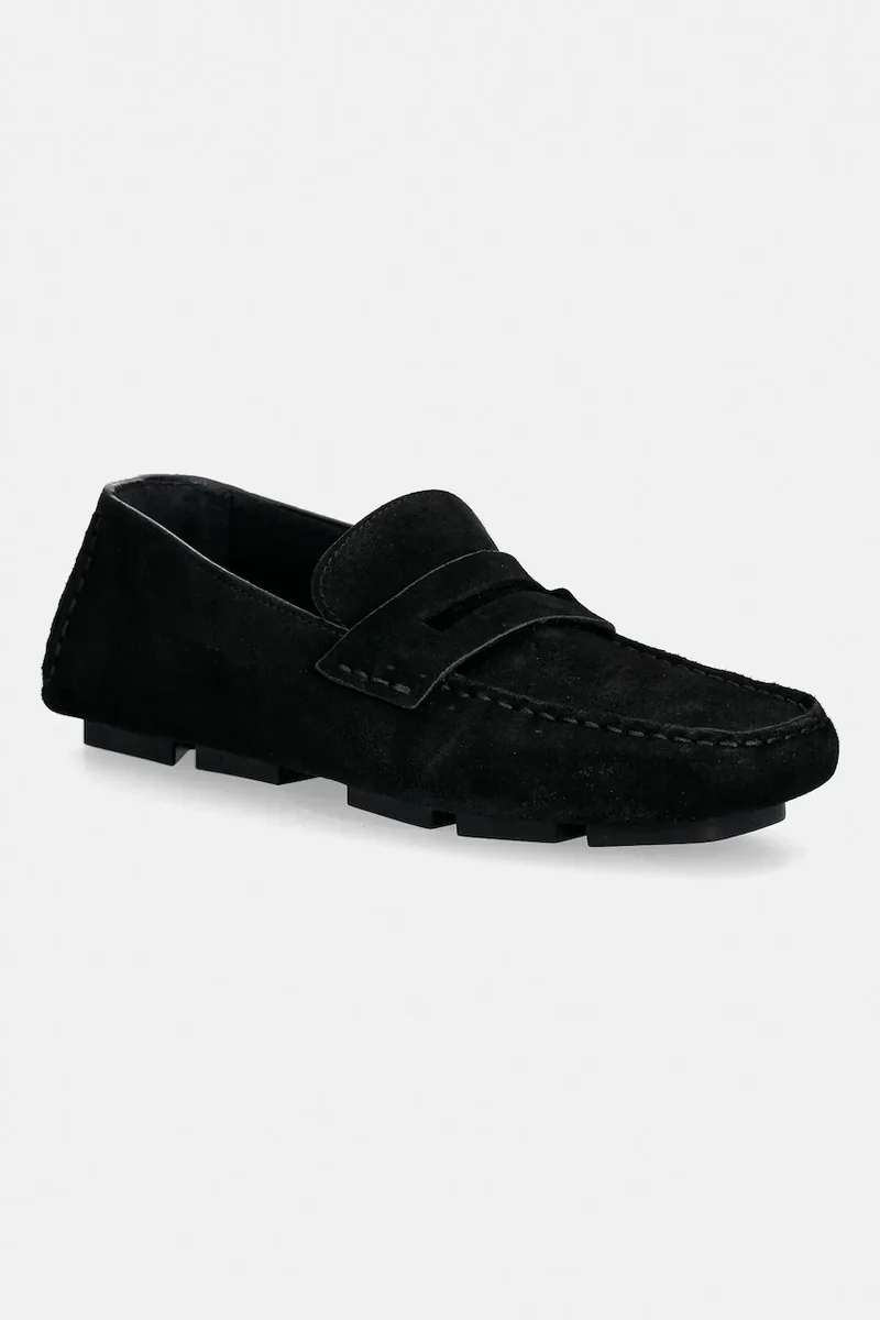 Calvin Klein mocasini din piele întoarsă SQUARE DRIVER SUEDE