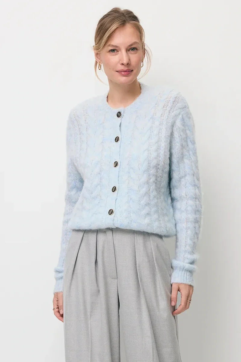 Bizuu cardigan din amestec de lână EZELLA