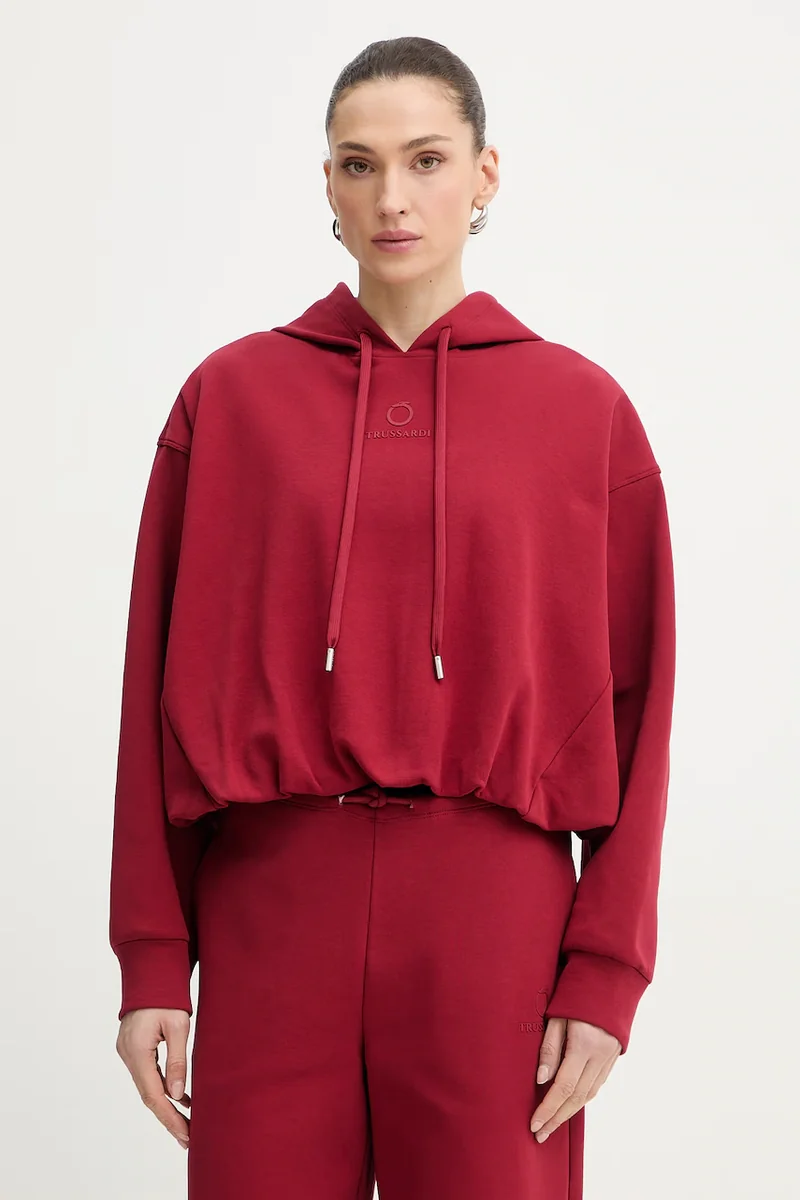 Trussardi hanorac cu glugă pentru femei, din bumbac