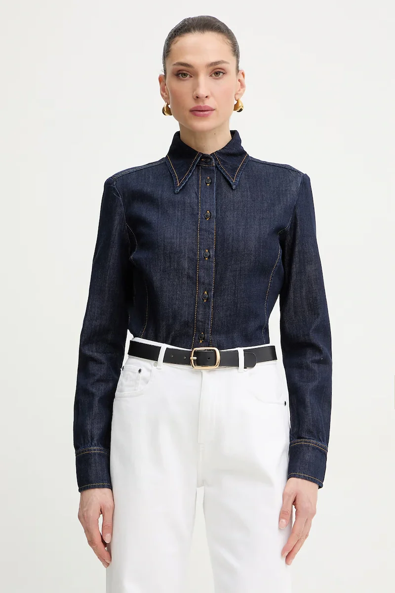Trussardi cămașă pentru femei, din denim