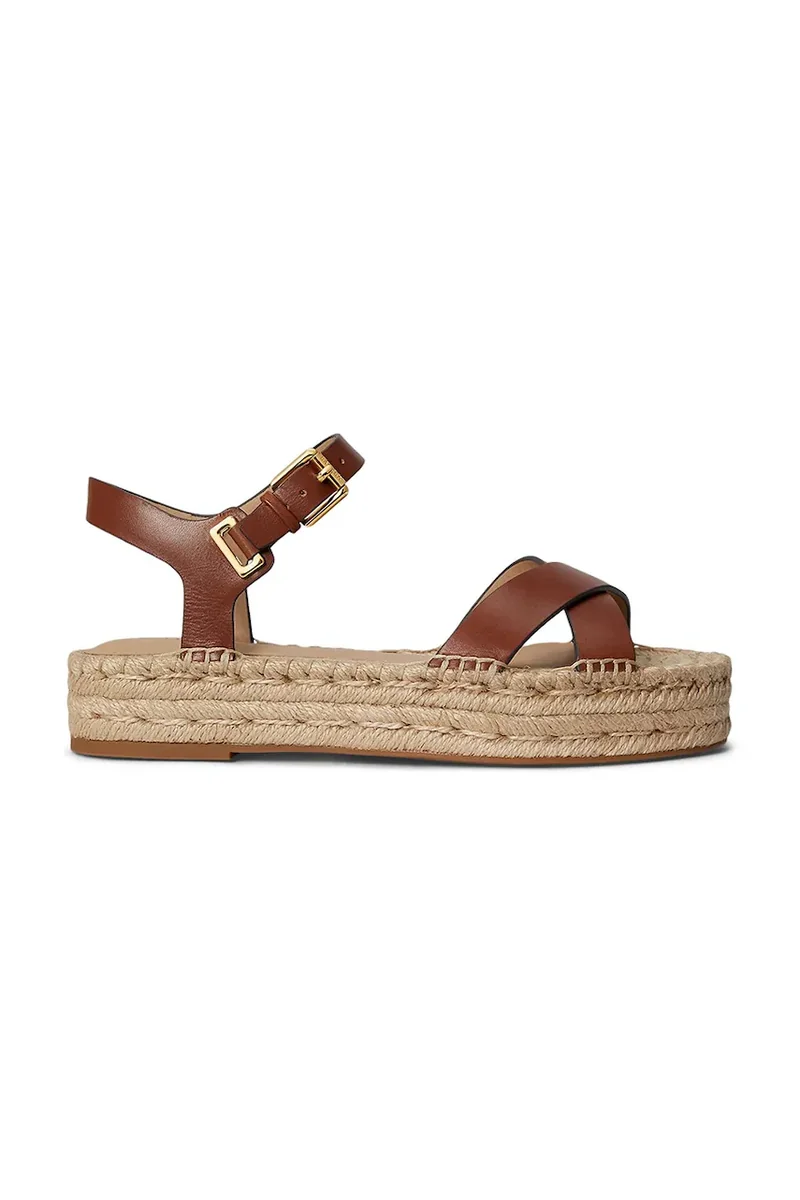 Lauren Ralph Lauren sandale cu platformă pentru femei, din Piele Emeryn