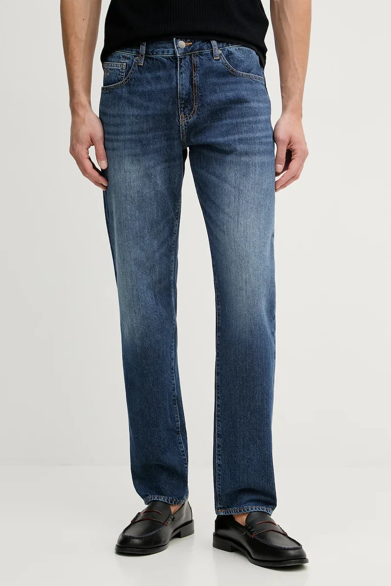 Armani Exchange blugi straight pentru bărbați