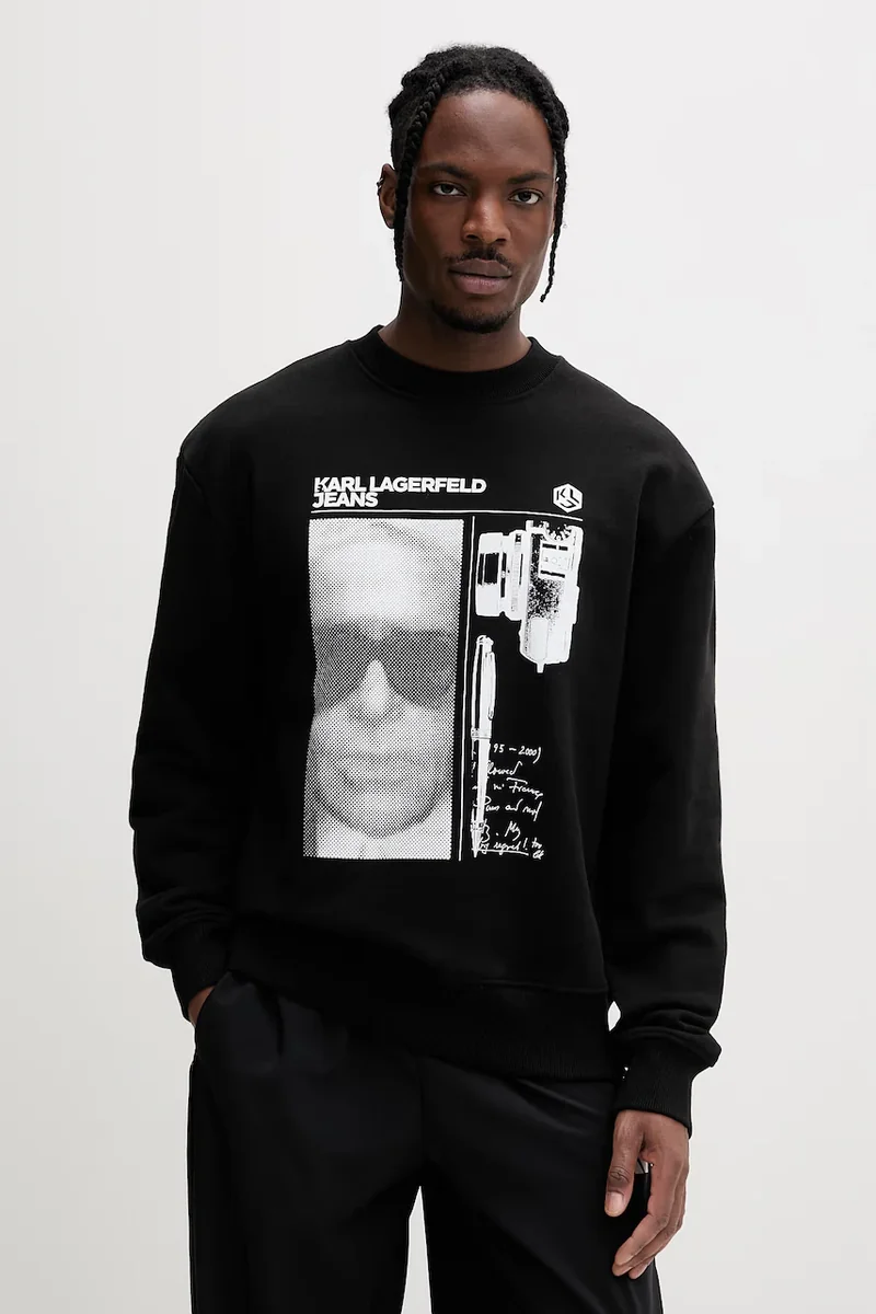Karl Lagerfeld Jeans hanorac oversized pentru bărbați, din bumbac
