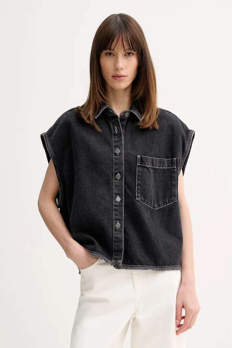 American Vintage cămașă pentru femei, din denim