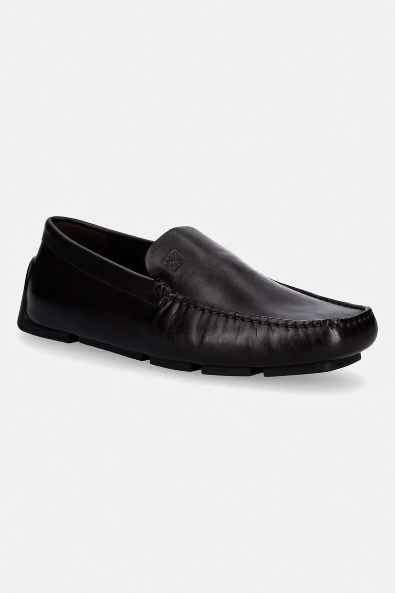 Calvin Klein mocasini pentru bărbați, din piele DRIVER PENNY EMBL LTH