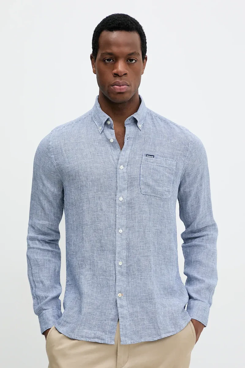 Barbour cămașă de in Linton Tailored Shirt