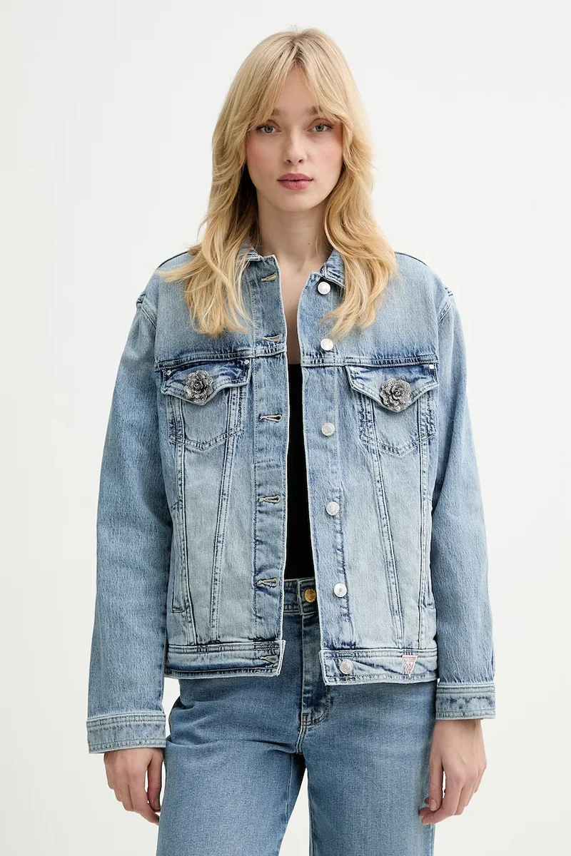 Guess jachetă pentru femei, din denim ANNA