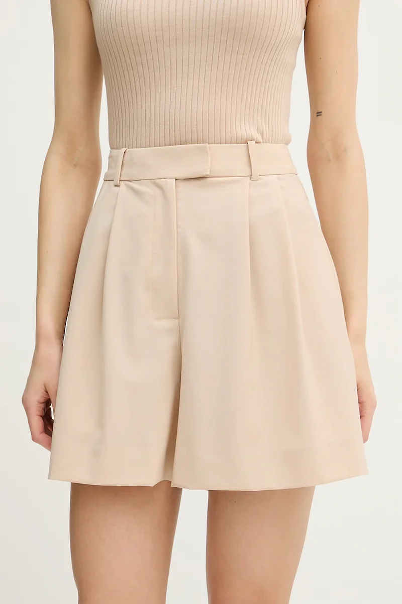 Lacoste pantaloni scurți pentru femei, cu lână