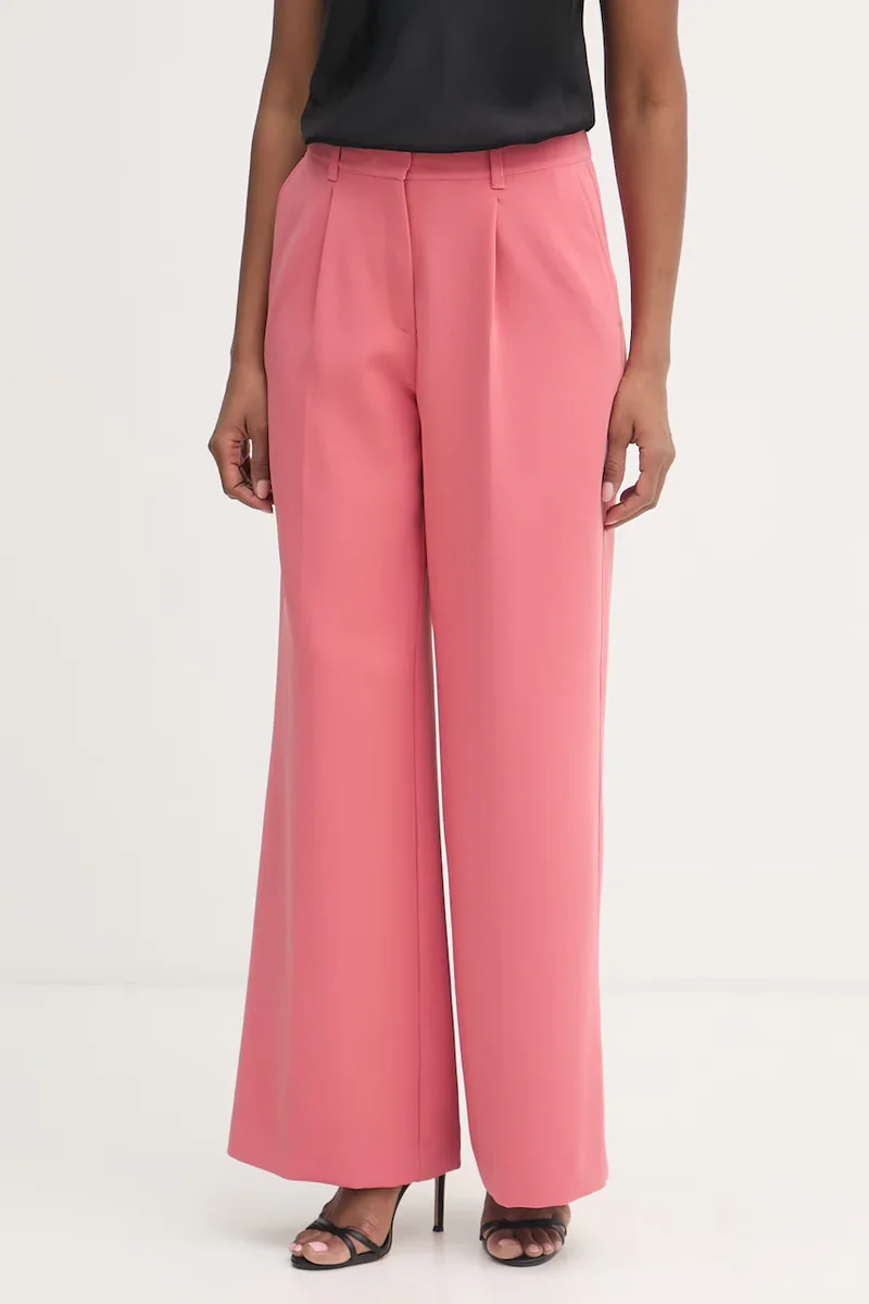 BOSS Orange pantaloni wide leg femei C_Tiwi2