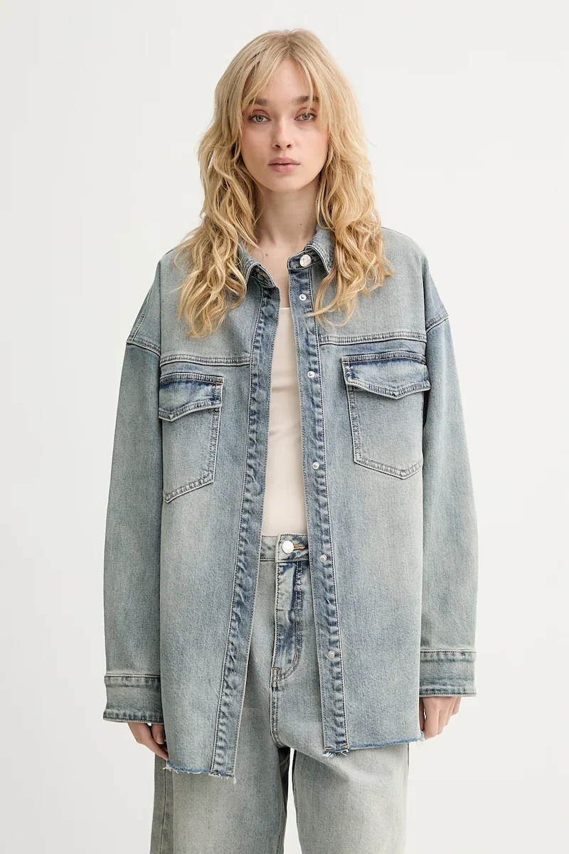 Gestuz cămașă pentru femei, din denim GZnoma