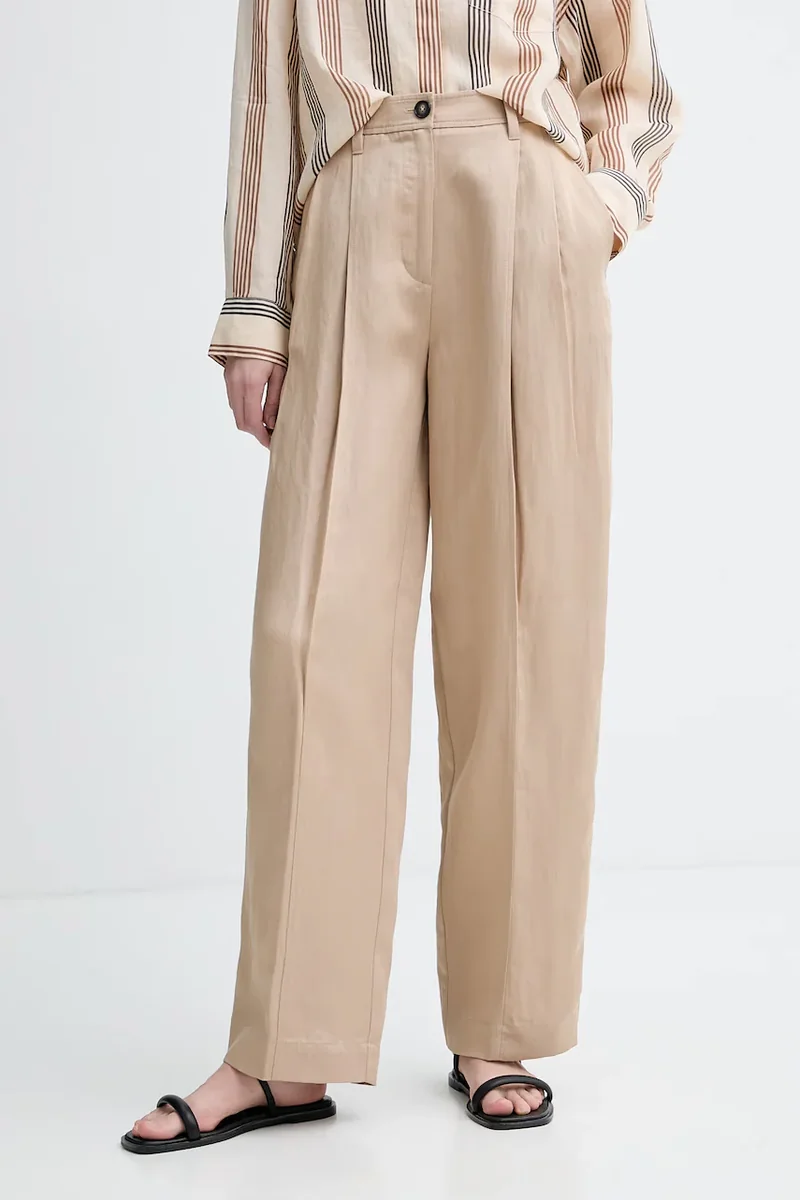 Marc O'Polo pantaloni pentru femei, cu amestec de in
