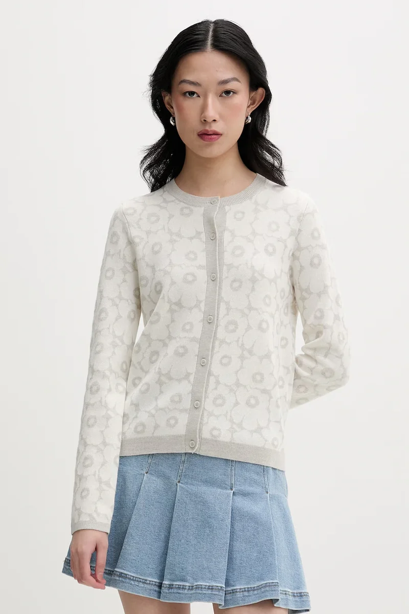 Marimekko cardigan pentru femei, cu amestec de lână