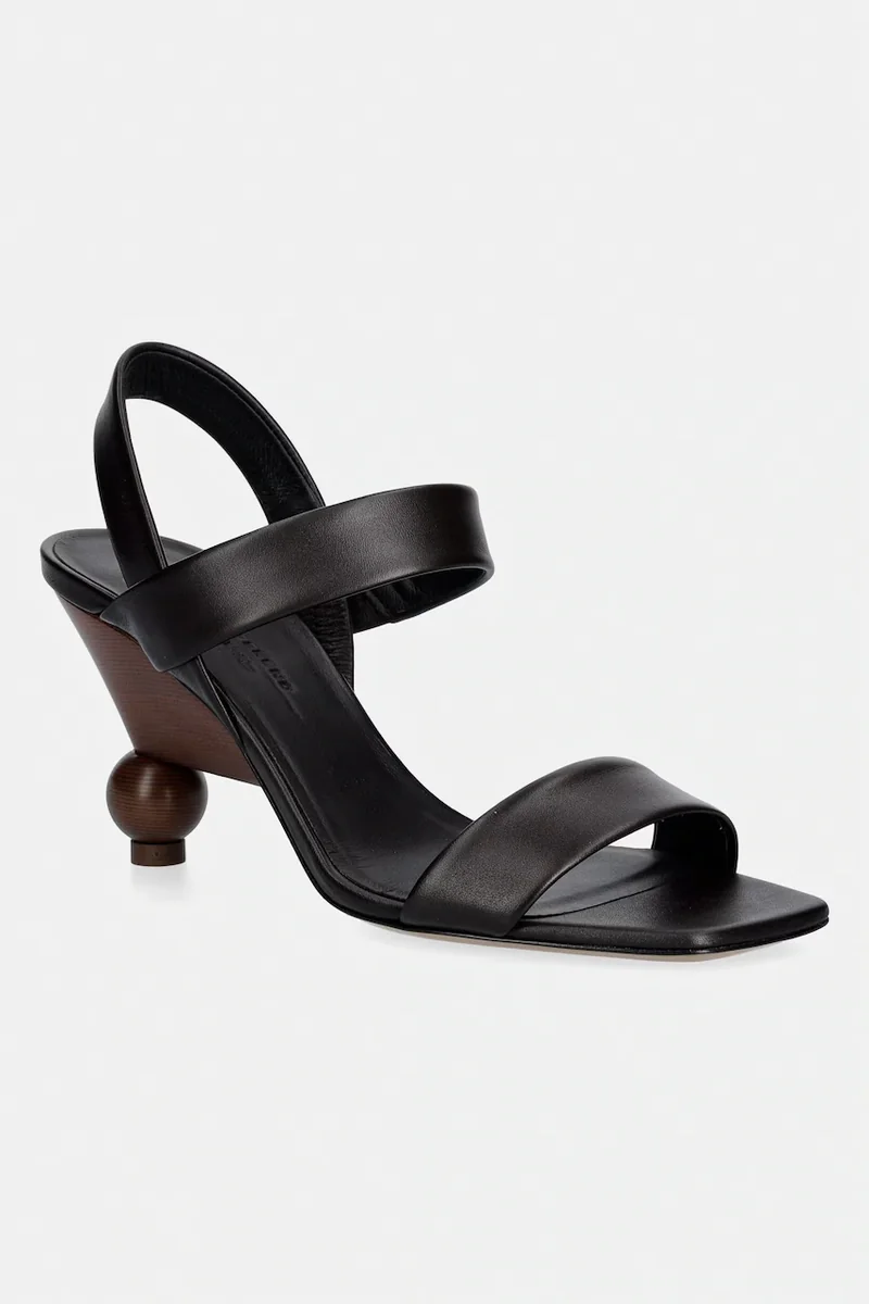 Weekend Max Mara sandale cu toc înalt din piele Wkaaffetto