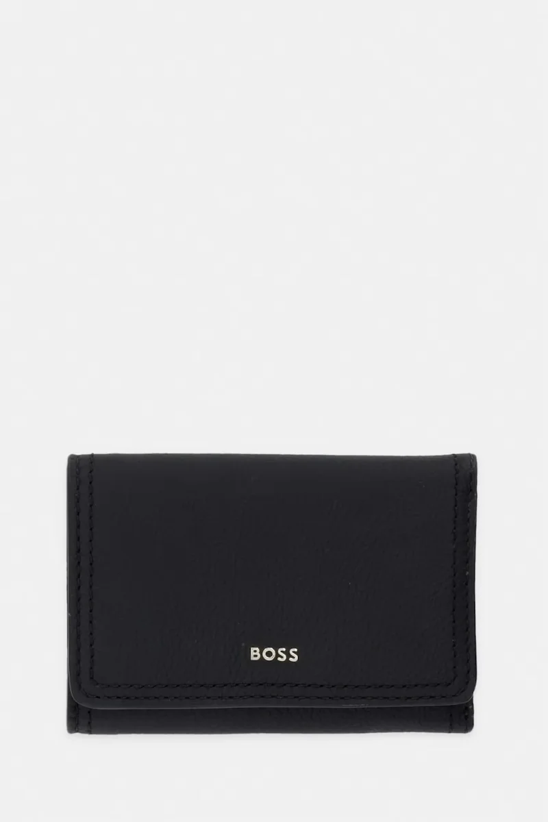 BOSS portofel pentru femei, din piele Lenah Flap SM Wallet