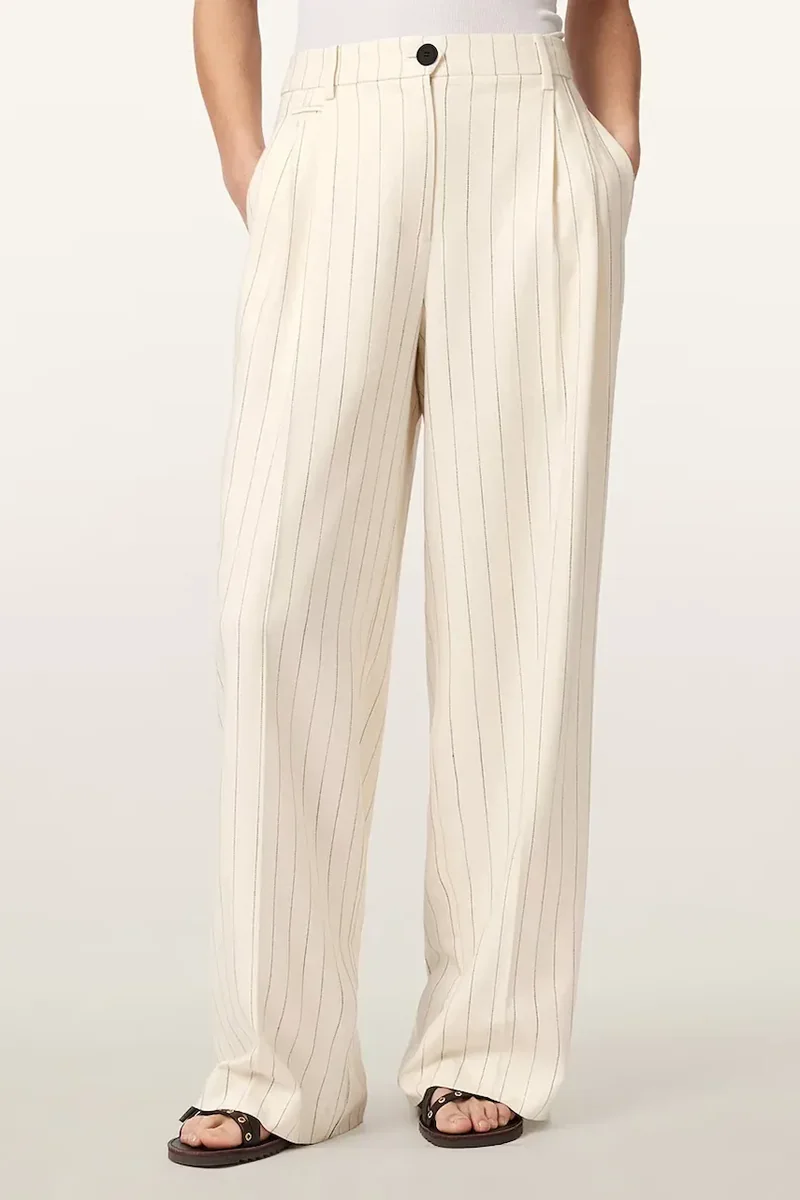 AllSaints pantaloni wide leg pentru femei, din vâscoză OLGA