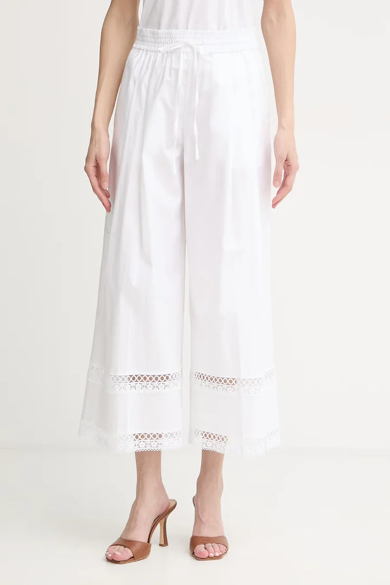 Twinset pantaloni pentru femei, cu bumbac