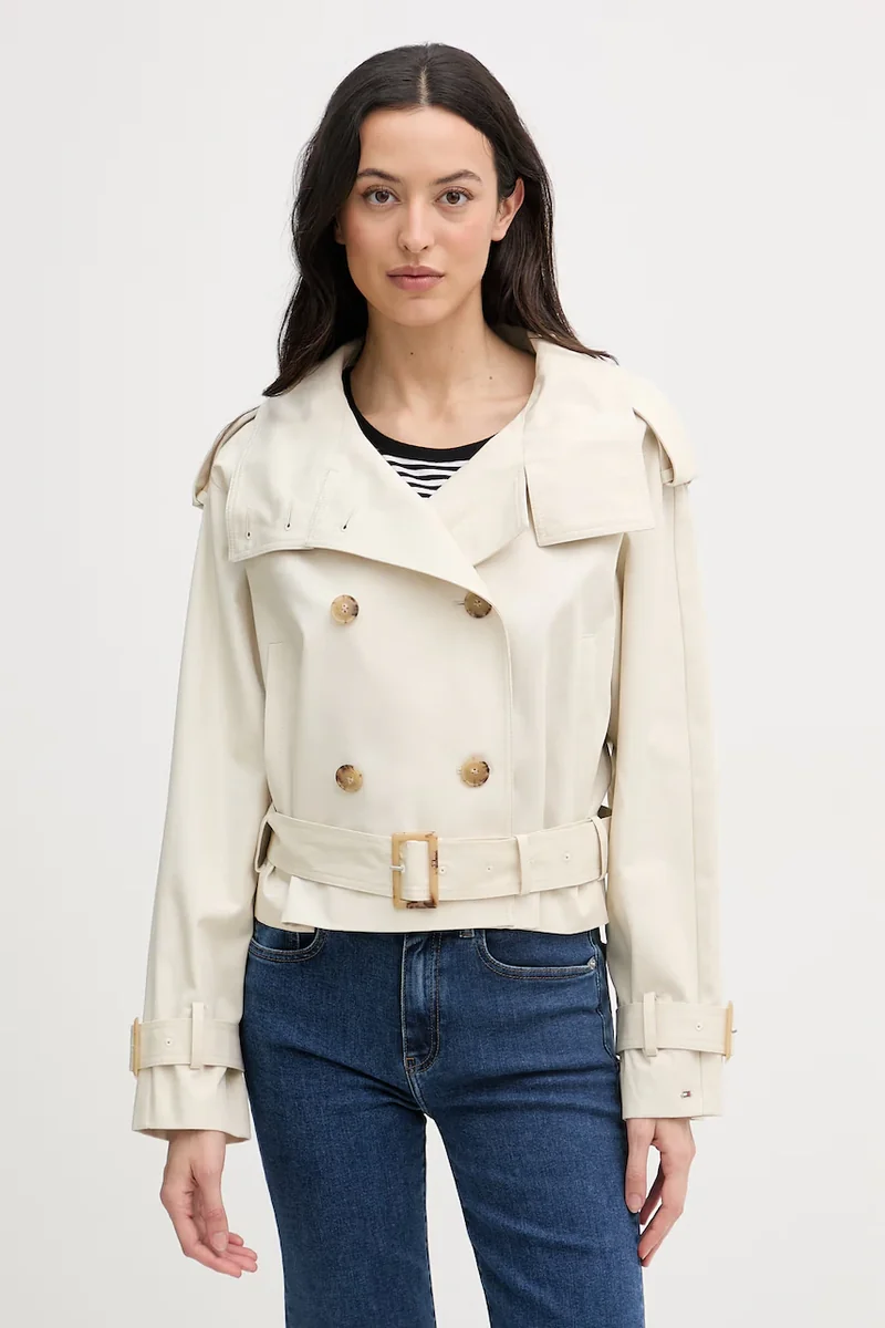 Tommy Hilfiger trenci scurt pentru femei, din bumbac