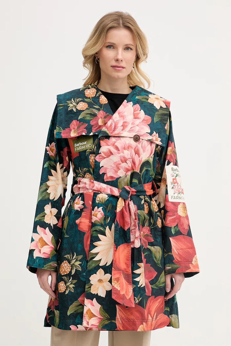 Barbour trenci pentru femei, din bumbac x Farm Rio