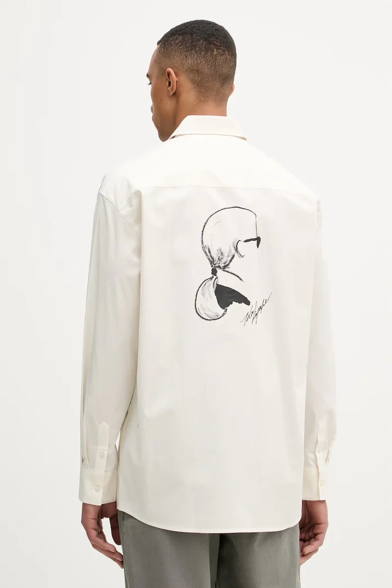 Karl Lagerfeld cămașă pentru bărbați, cu bumbac CASUAL