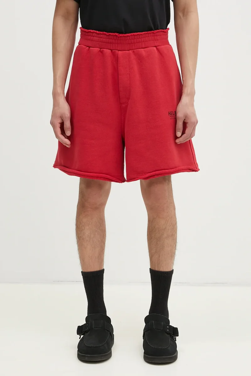 Helmut Lang pantaloni scurți din bumbac Pstcard Mini Sh.Cmbd