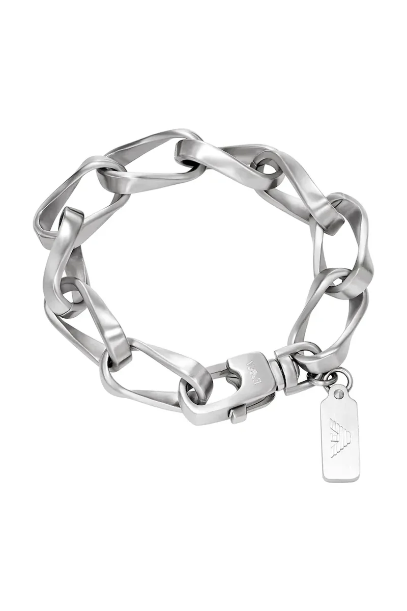 Emporio Armani brățară pentru bărbați, din oțel inoxidabil Eagle Logo
