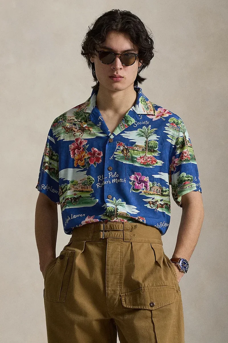 Polo Ralph Lauren cămașă pentru bărbați din vâscoză