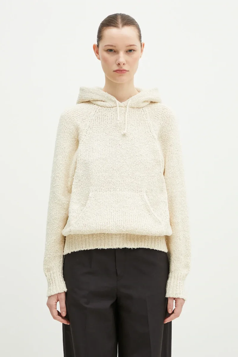 Visvim WMV pulover de mătase Raglan Hoodie P.O. Knit Mawata