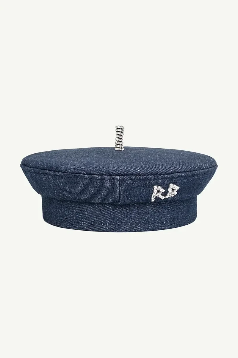 RUSLAN BAGINSKIY beretă pentru femei, din denim