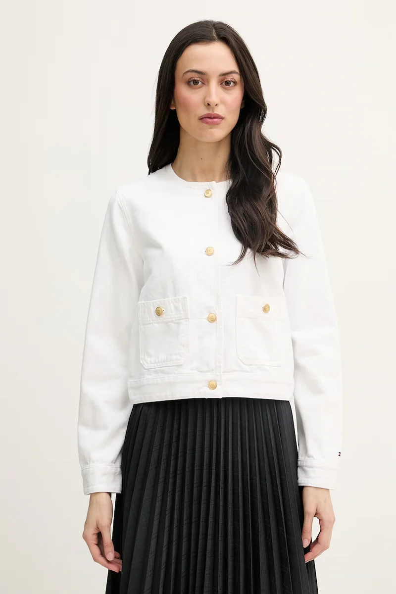 Tommy Hilfiger geacă de blugi pentru femei, din bumbac
