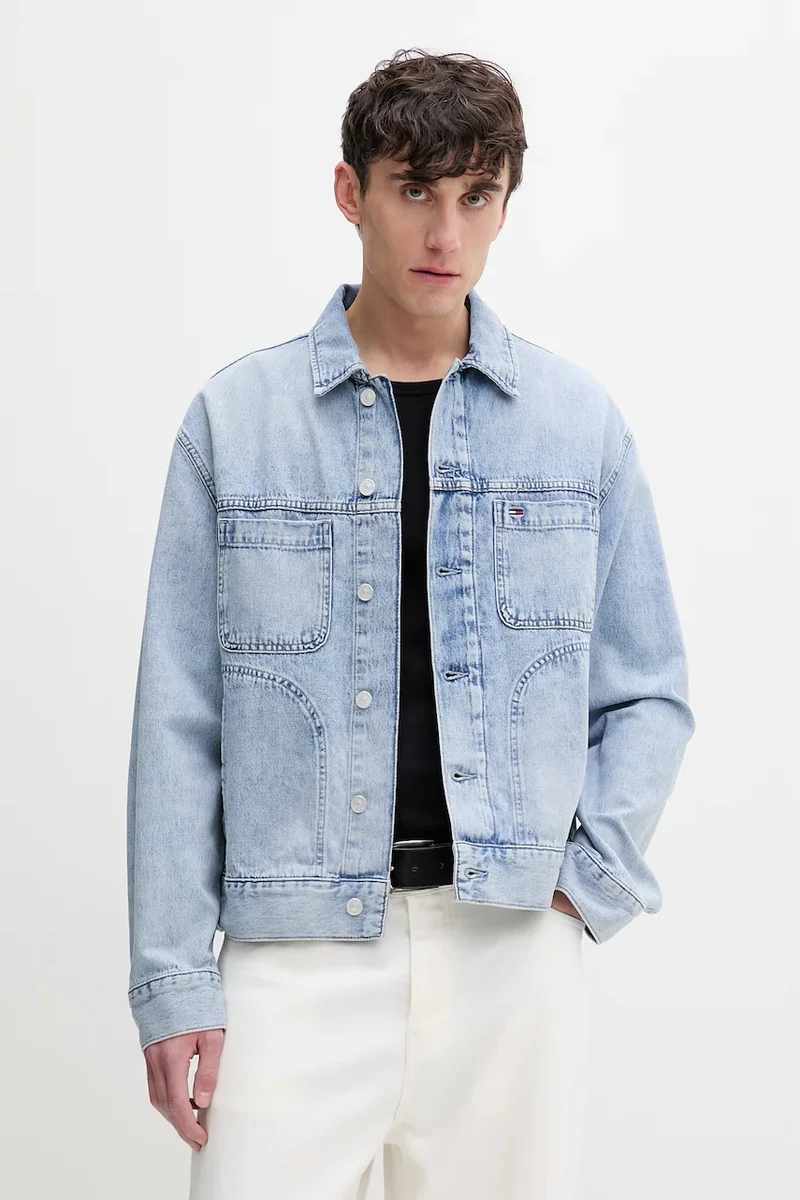 Tommy Jeans geacă de tranziție pentru bărbați, din denim