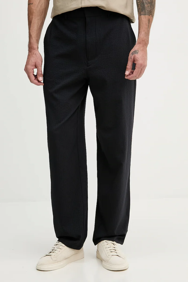 Armani Exchange pantaloni straight pentru bărbați, cu lyocell