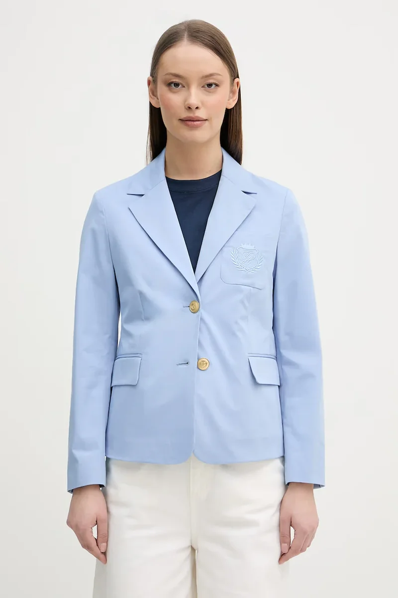 Tommy Hilfiger Sacou cu un singur rând de nasturi de femei cu bumbac