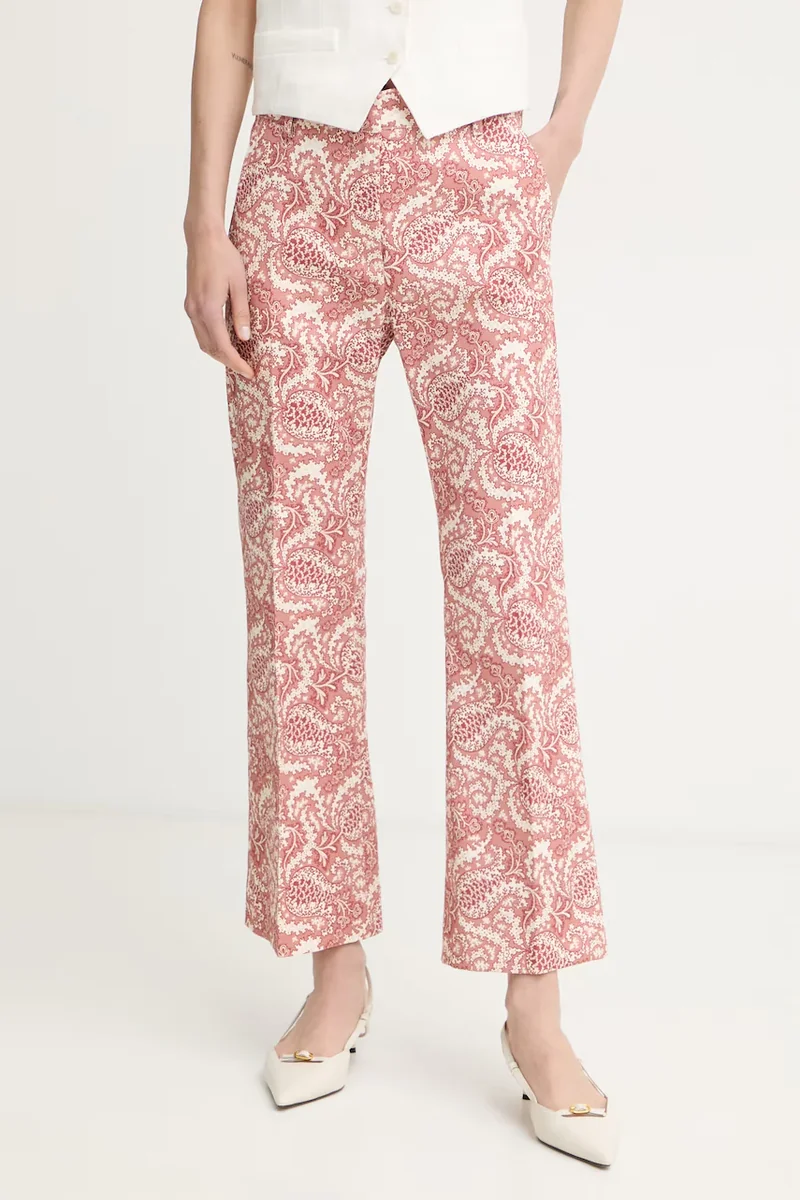Weekend Max Mara pantaloni pentru femei, din bumbac cu elastan ONDE