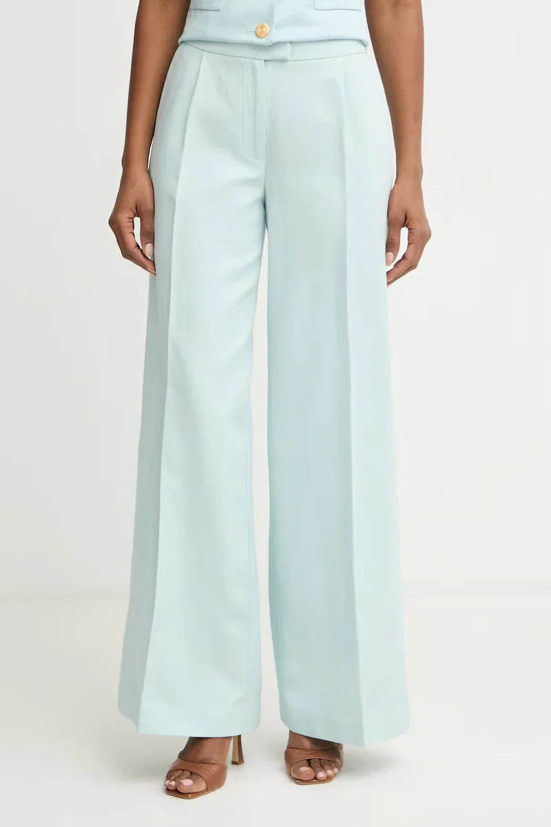 Marciano by Guess pantaloni wide leg pentru femei, cu amestec de in JANE