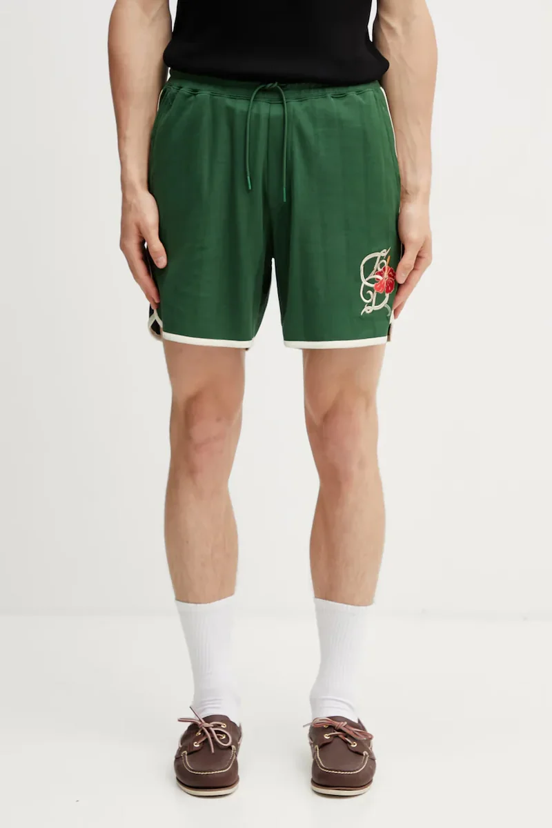 Drôle de Monsieur pantaloni scurți pentru bărbați, cu bumbac Hibiscus