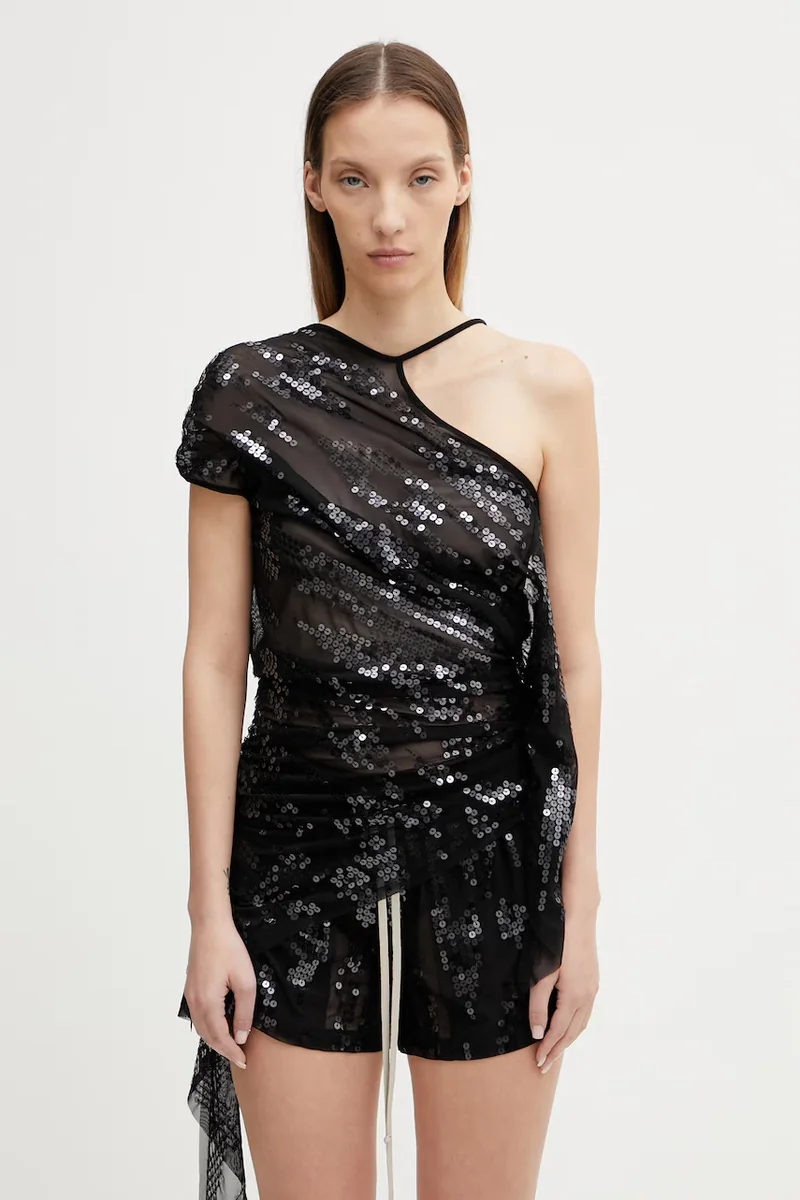 Rick Owens Lilies bluză asimetrică pentru femei Tungsten