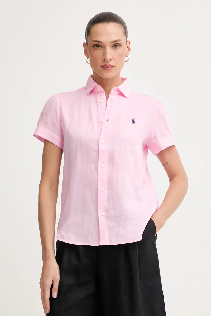 Polo Ralph Lauren cămașă pentru femei, din in PD LINEN-WVN-SHIRT