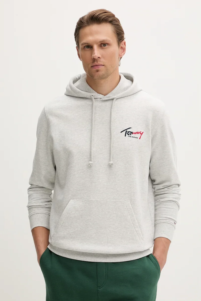 Tommy Jeans hanorac cu glugă pentru bărbați, din bumbac
