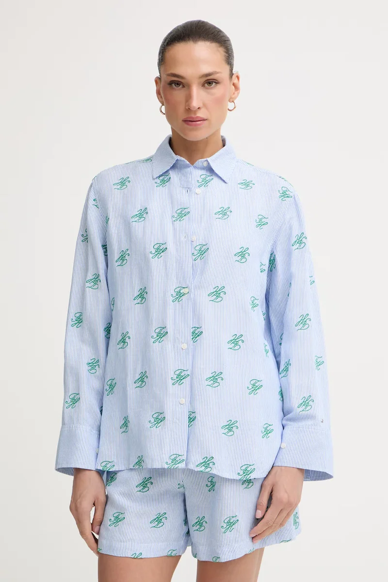 Tommy Hilfiger cămașă pentru femei, cu SUMMER