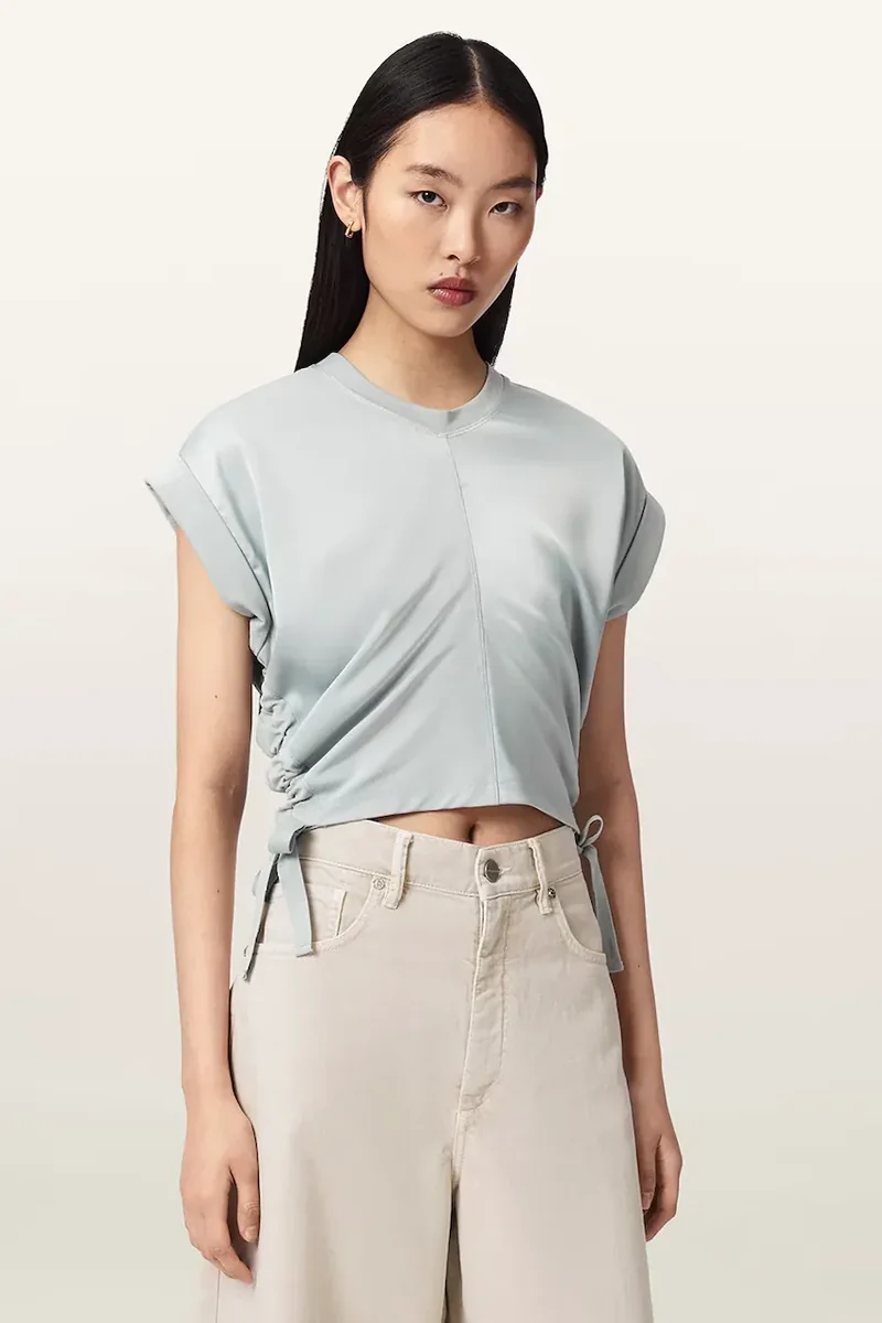AllSaints bluză pentru femei MIRA SATIN