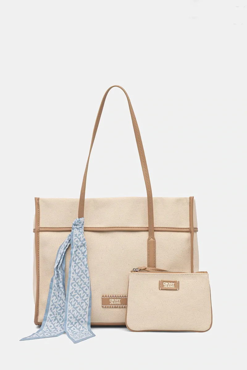 DKNY tote bag pentru femei, din bumbac